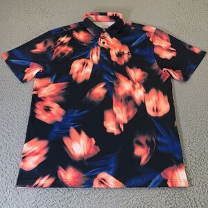 Under Armour The Playoff Polo‎ Mens Large Crocus Blur Graphic Golf Performance